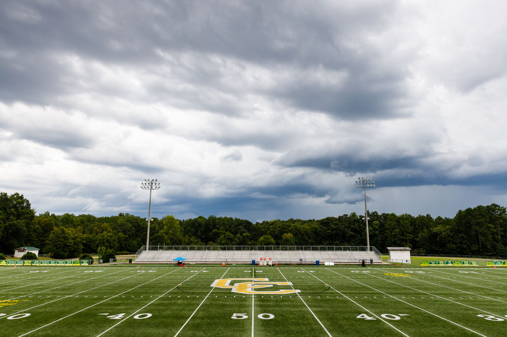 Thunderstorm postpones the Hickory Ridge vs. Central Cabarrus HS football season opener.